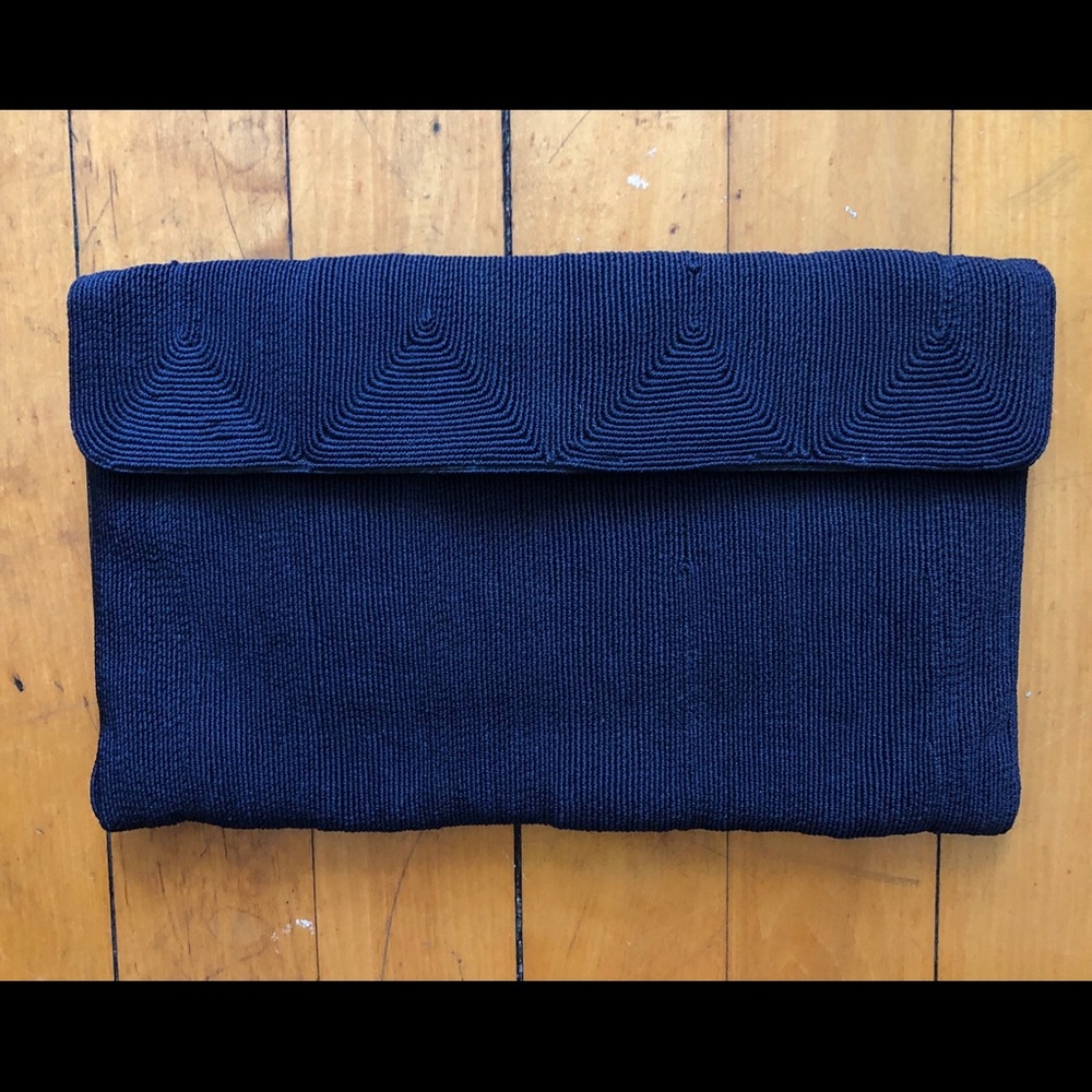 Navy blue vintage clutch